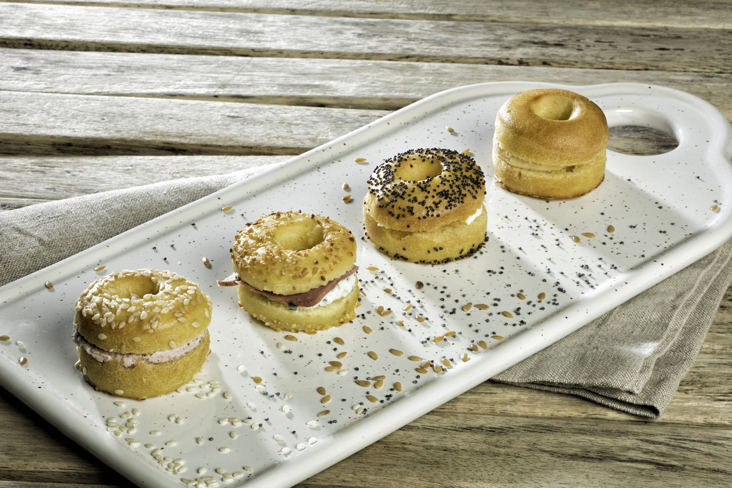 Mini Bagels garnis 24 pièces