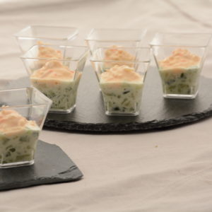 Verrine Tartare de Concombre et Surimi 12 pièces